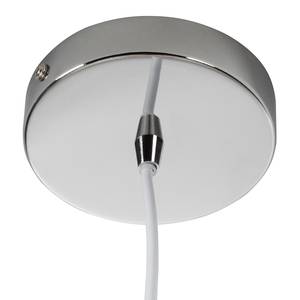 Hanglamp Hek katoen/metaal - 1 lichtbron - Steengrijs