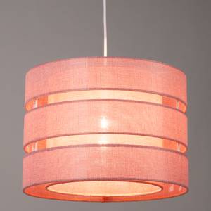 Suspension Hek Coton / Métal - 1 ampoule - Rose