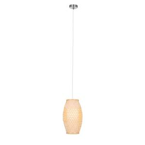 Suspension Himo I Bambou / Tissu - 1 ampoule