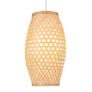 Hanglamp Himo I bamboehout/geweven stof - 1 lichtbron