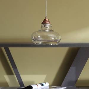 Hanglamp Inez glas/metaal - 1-flammig