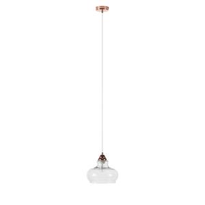 Hanglamp Inez glas/metaal - 1-flammig