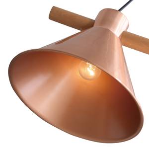 Hanglamp Lavaca ijzer/massief beukenhout - 3 lichtbronnen