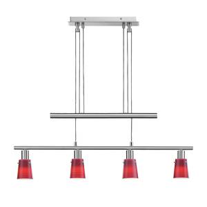 Hanglamp M6 licht/spot17- zilverkleurig zilverkleurig metaal - 4 lichtbronnen