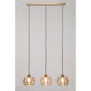 Hanglamp Nasp glas/messingkleurig - 3 lichtbronnen