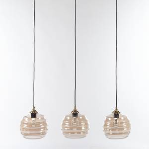 Hanglamp Nasp glas/messingkleurig - 3 lichtbronnen