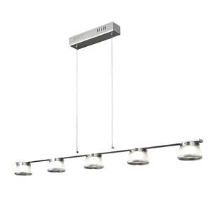 Hanglamp Novo zilverkleurig/wit - 5 lichtbronnen