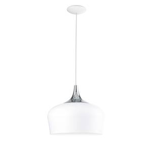 Suspension Obregon Acier - 1 ampoule - Blanc / Chrome