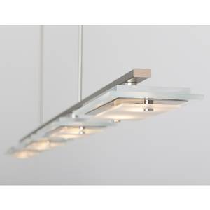 LED-Pendelleuchte Pallada 6-flammig Nickel matt