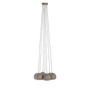Hanglamp Pallino grijs/wit 7 lichtbronnen