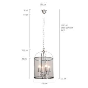 Hanglamp Pimpernel 4 lichtbronnen mat nikkelkleurig