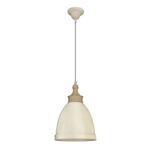 Hanglamp Pinhead by Näve metaal/beige hout 1 lichtbron