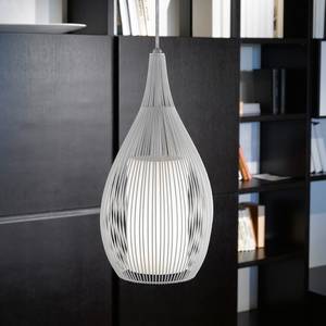 Hanglamp Razoni glas/staal - 1 lichtbron - Wit