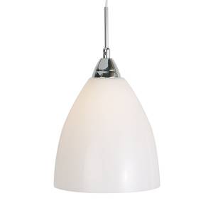 Lampada a sospensione Read Metallo/Vetro bianco opalino - Abat-jour diametro: 14 cm