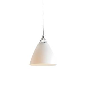 Lampada a sospensione Read Metallo/Vetro bianco opalino - Abat-jour diametro: 20 cm