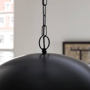 Suspension -1 ampoule -60 cm Rond Noir / Couleur cuivre