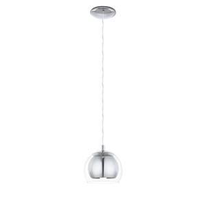 Hanglamp Rocamar I glas/staal - 1 lichtbron - Chrome - Aantal lichtbronnen: 1