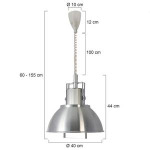 Hanglamp Rococo 1 lichtbron mat nikkelkleurig