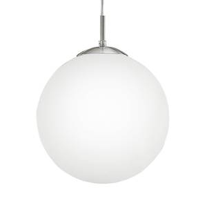 Pendelleuchte Rondo Opal Opalglas / Stahl - 1-flammig - Durchmesser: 30 cm