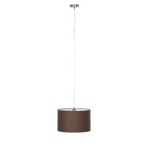 Hanglamp Shima geweven stof/metaal - 1 lichtbron - Bruin/wit