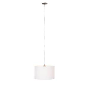 Suspension Shima Tissu / Métal - 1 ampoule - Blanc