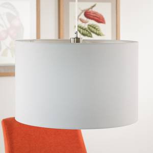 Hanglamp Shima geweven stof/metaal - 1 lichtbron - Wit