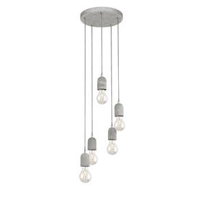 Hanglamp Silvares II beton/staal - Aantal lichtbronnen: 5