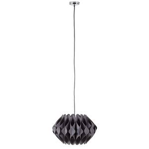 Suspension Skulpa Coton / Métal - 1 ampoule - Gris foncé