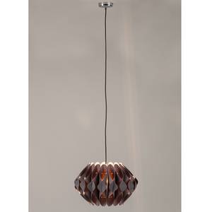 Lampada a sospensione Skulpa cotone / metallo - 1 luce - Grigio scuro