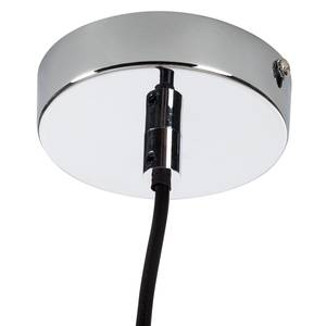 Hanglamp Skulpa katoen/metaal - 1 lichtbron - Donkergrijs