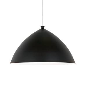 Hanglamp Slope metaal/textiel - zwart/wit - verschillende afmetingen - Diameter: 50 cm