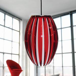 Hanglamp Tentacle kunststof/rood glas 1 lichtbron