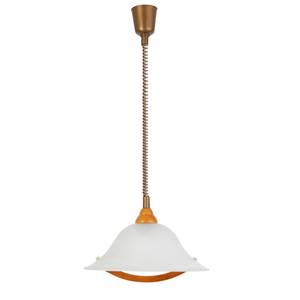 Hanglamp Torbole glas/hout 1 lichtbron