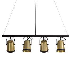 Hanglamp Trend Buckets aluminium/ijzer - 4 lichtbronnen - Messing/Zwart