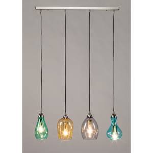 Suspension Cambo Verre / Fer - 4 ampoules