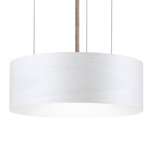 LED-hanglamp Veneli 1 lichtbron - Essenhouten wit - Diameter: 30 cm