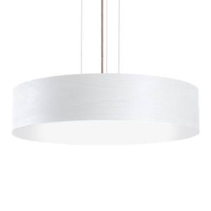 LED-hanglamp Veneli 1 lichtbron - Essenhouten wit - Diameter: 70 cm