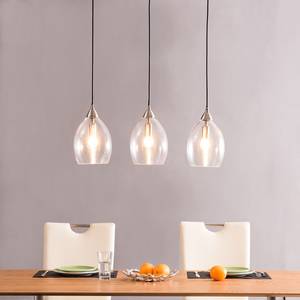 Hanglamp Vess glas/ijzer - 3 lichtbronnen