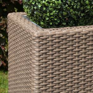 Plantenpot Rattanesco Puca polyrotan/aluminium bruin/zilver