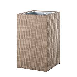 Plantenpot Rattanesco Puca polyrotan/aluminium bruin/zilver