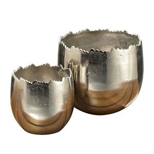 Pots de fleurs Ibrim (set de 2) Aluminium - Argenté