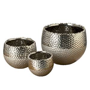 Bloempotten Tewin (3-delig) aardewerk - Zilver