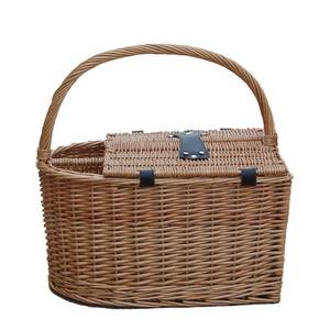 Picknickmand Athea blauw/wit