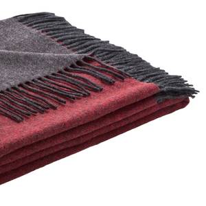 Plaid Cosy Luxury Wolle - Rot / Grau