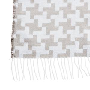 Plaid Mika textielmix - beige/wit