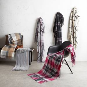 Plaid Squares Plains Webstoff - Karamell / Grau