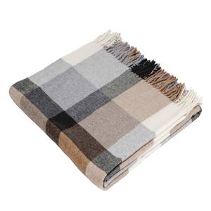 Plaid Squares Plains Webstoff - Karamell / Grau