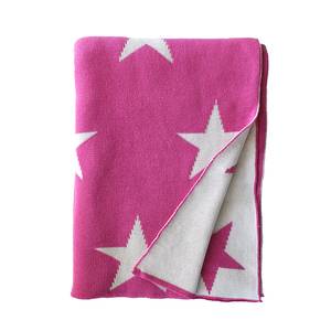 Plaid T-Big Star Pink - Maße: 120 x 180 cm