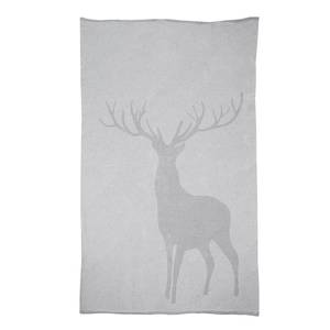 Plaid T-Grey Deer Grau - Naturfaser - 130 x 180 cm