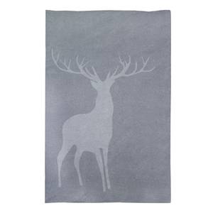 Plaid T-Grey Deer Grau - Naturfaser - 130 x 180 cm